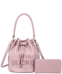 The Bucket Hobo Bag with Wallet TB-9018W PINK